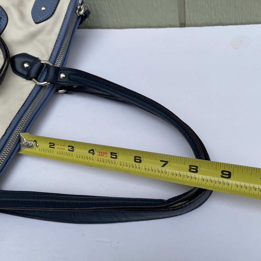 Coach Womens Hangbag Ivy/Blue F23922 Daisy spectator Emma Leather tote bag READ - Picture 10 of 16